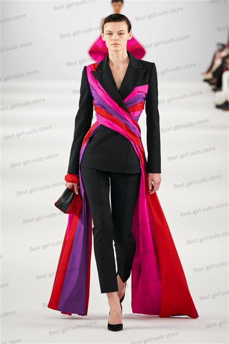 Women Formal Wear Coat - Catwalk Women Suit Set Blazer+Pants 2