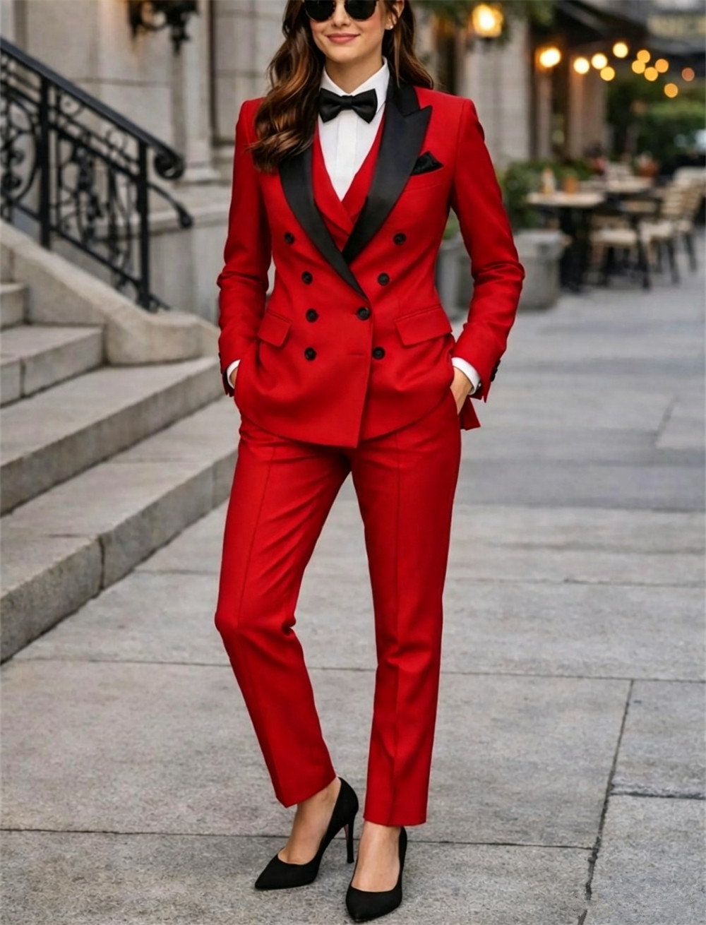 Double Breasted Women's Suits  - đánh giá và giá Women Formal Wear Vest