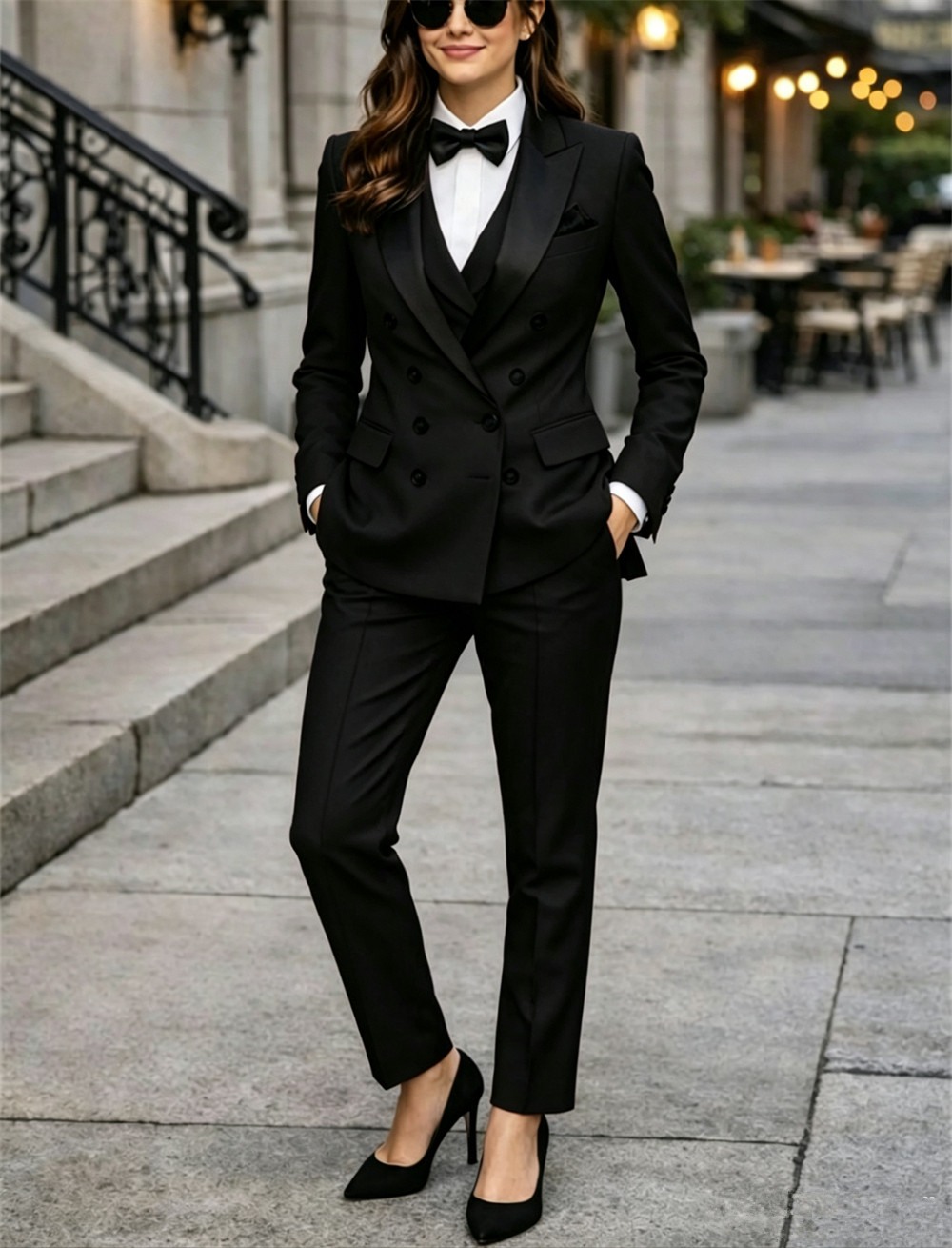 Double Breasted Women's Suits  - đánh giá và giá Women Formal Wear Vest