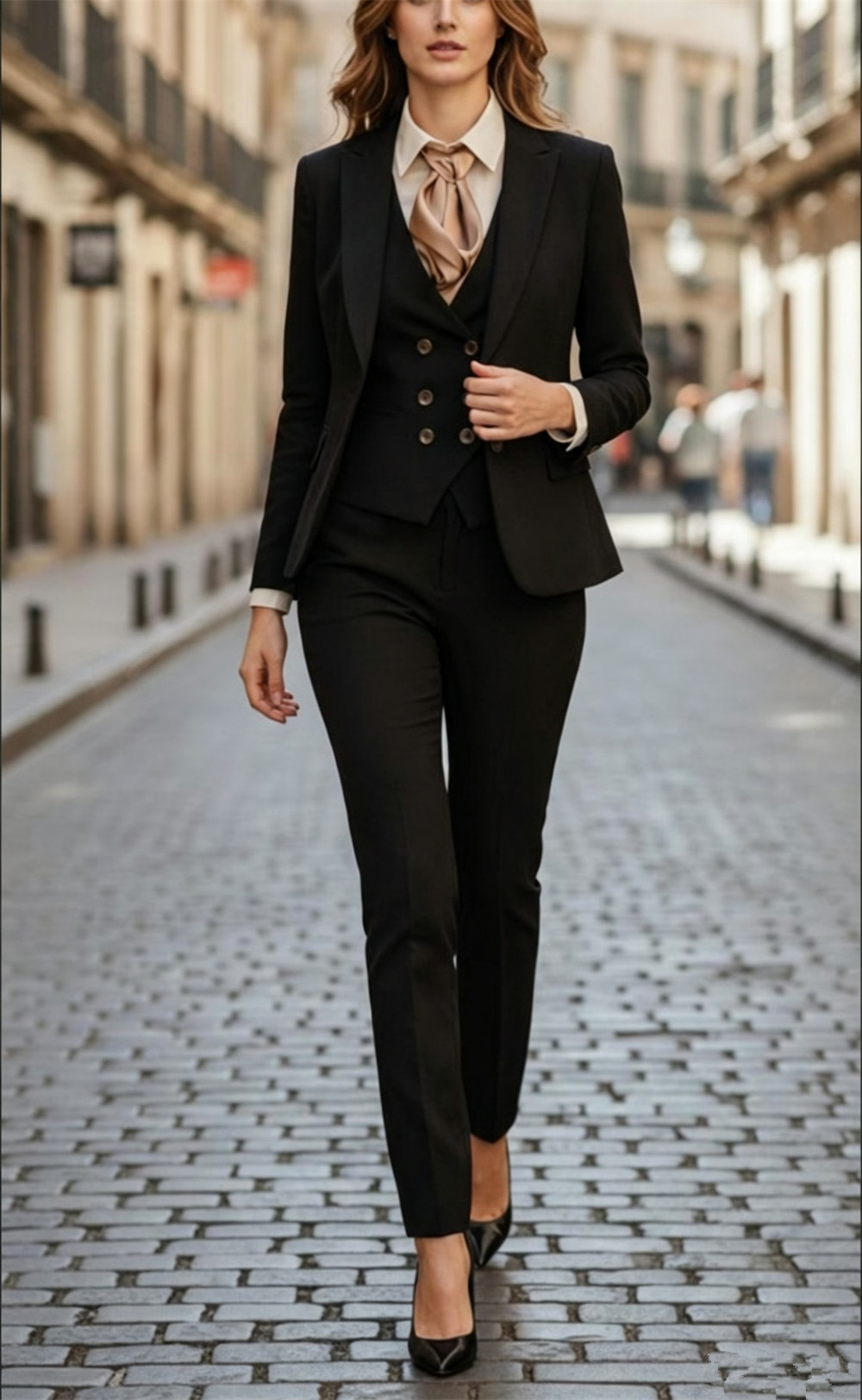 Women’s Black 3 Pieces Suit Se - đánh giá và giá Women Formal Wear Vest