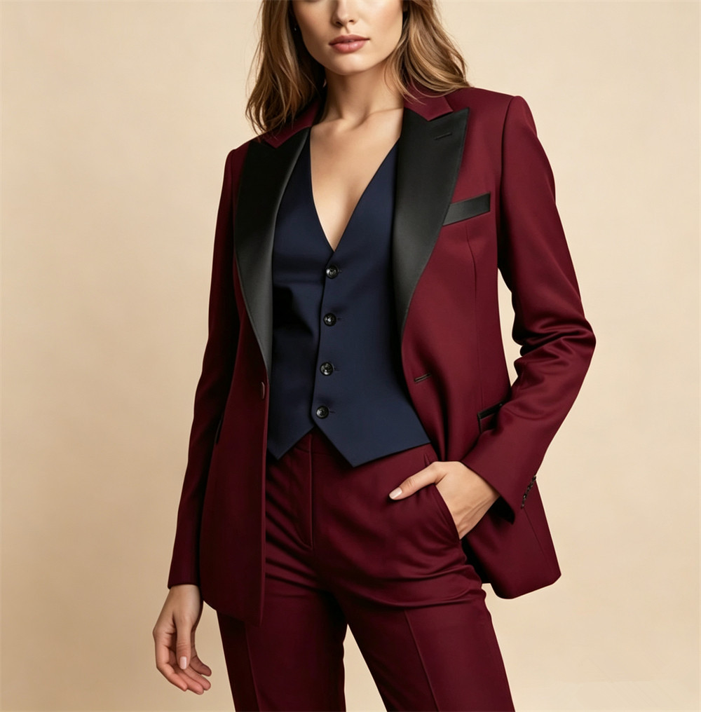 Elegant Burgundy Women's Suits - đánh giá và giá Women Formal Wear Vest