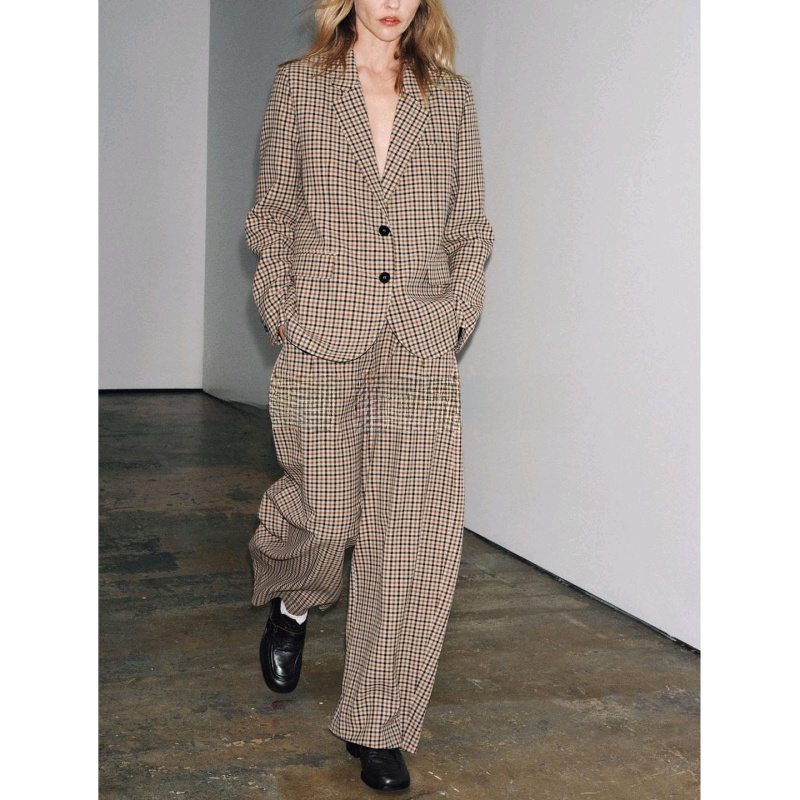 Women's Plaid Suit Jacket Long - đánh giá và giá Pencil Skirt Midi