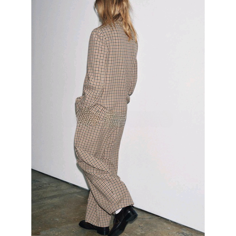 Women's Plaid Suit Jacket Long - đánh giá và giá Pencil Skirt Midi