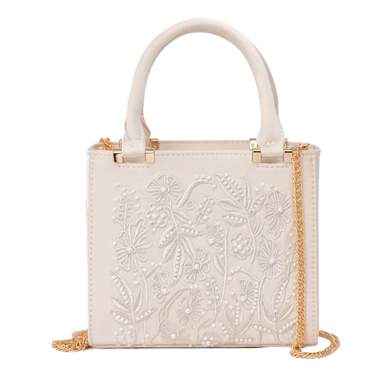 Embroidered Pearl Handbag Vint - đánh giá và giá Shoulder Bag Structured