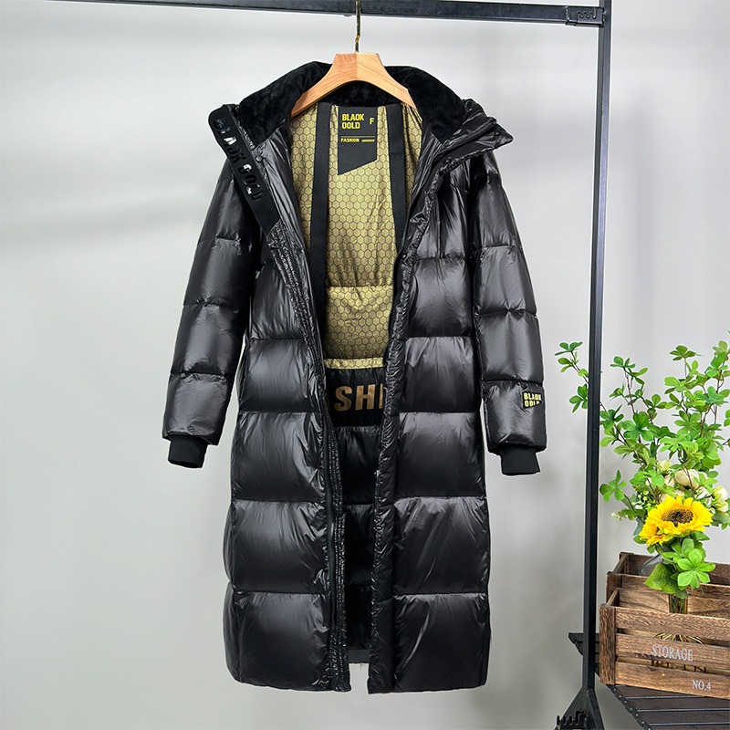 Winter Black Hooded Down Jacke - đánh giá và giá Trench Coat Formal