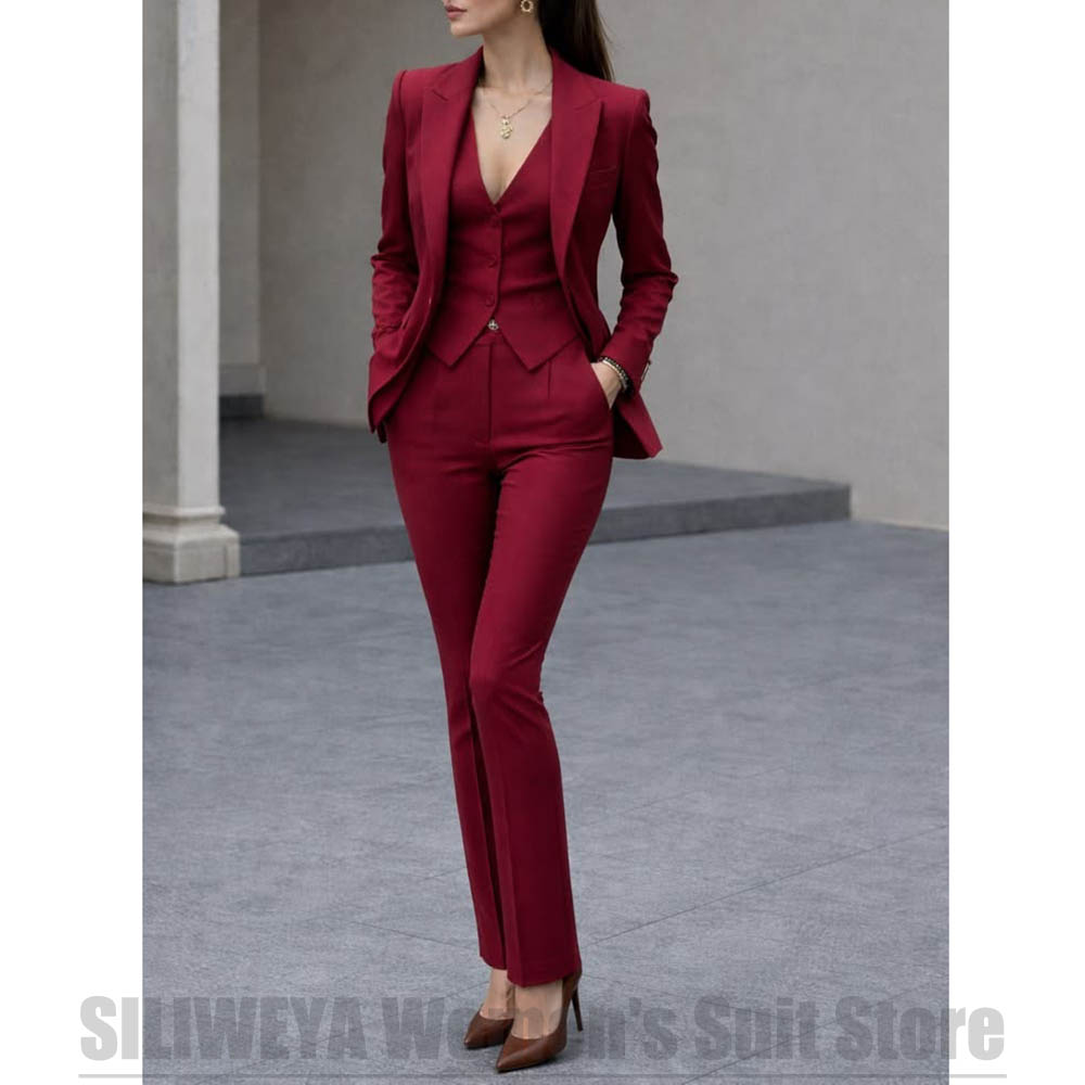 Women 3 Piece Suit Set Blazer  - đánh giá và giá Women Formal Wear Vest
