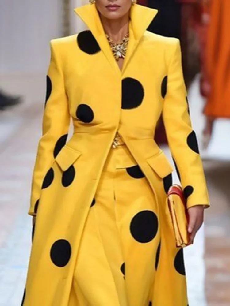 Gymystars Polka-Dot Woolen Coa - đánh giá và giá Trench Coat Formal