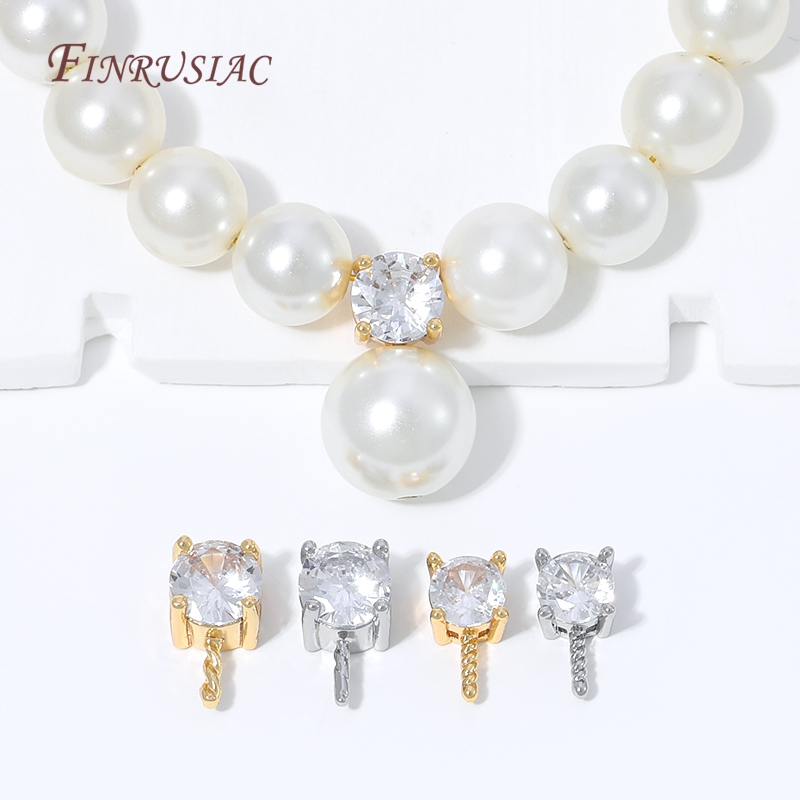 18K Gold Plated CZ Prong Set P - đánh giá và giá Pearl Necklace Set
